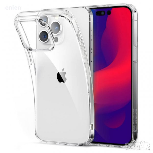 Тънък силиконов кейс за iPhone 14 PRO / прозрачен, снимка 1