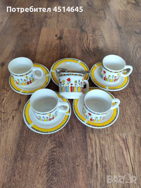 Сервиз за кафе на цветенца, снимка 1