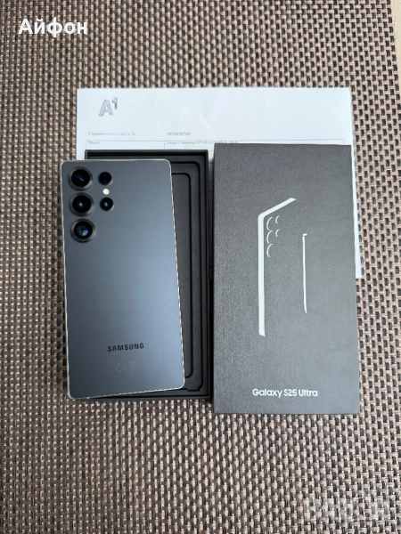 НОВ! *ЛИЗИНГ* Samsung Galaxy S25 Ultra 12/256Gb Titanium Gray 24М ГАР, снимка 1