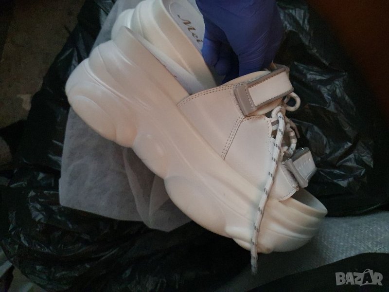 Чехли /сандали в бяло N38, снимка 1