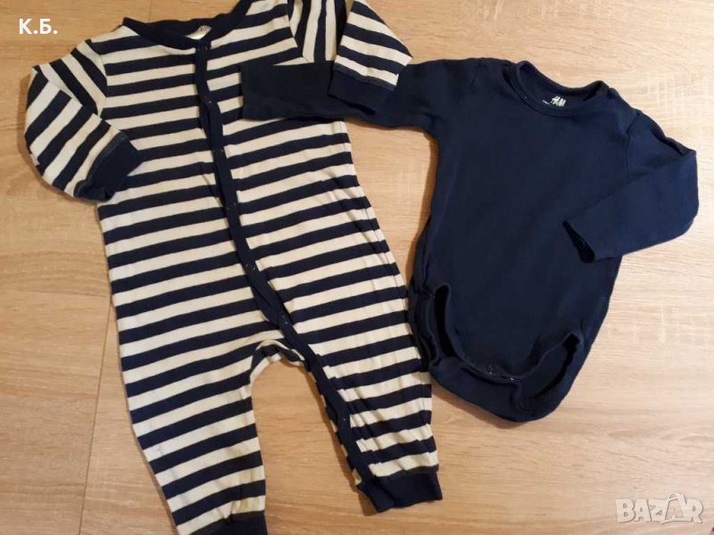Сет за момченце H&M в тъмно синьо р-р 62/68, снимка 1