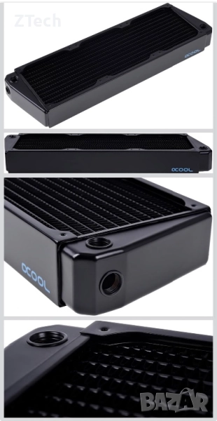 Alphacool XT45 Full Copper X-Flow Radiator 420mm Воден Радиатор, снимка 1