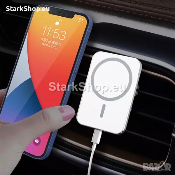 MagSafe магнитно зарядно за кола 15W за iPhone, снимка 1
