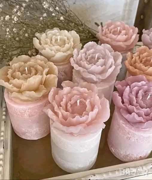 Молд разцъфнал божур НАМАЛЕН, снимка 1