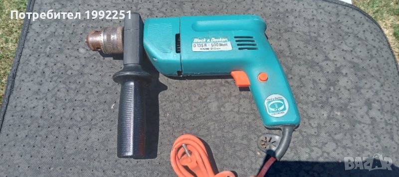 Ударна бормашина / дрелка НОМЕР 62. Black&Decker D135D. 500W. 1950 обор/мин. Max Ф13мм. Посока ляво , снимка 1