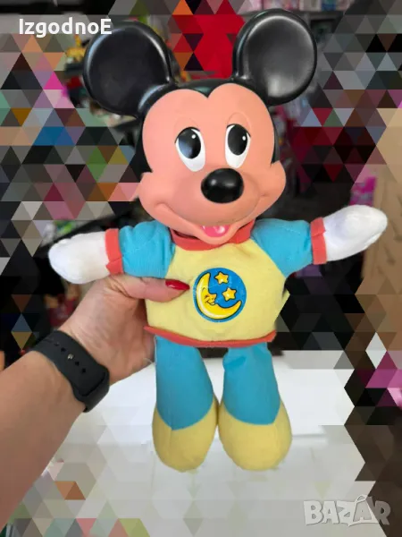 Ретро Мики маус, Плюшен винтидж Мики маус , снимка 1