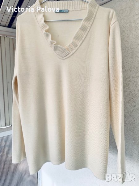 Разкошна блуза/пуловер 100% меринос Италия, снимка 1