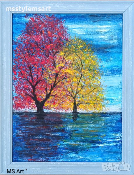 Идилия " Маслена живопис , снимка 1