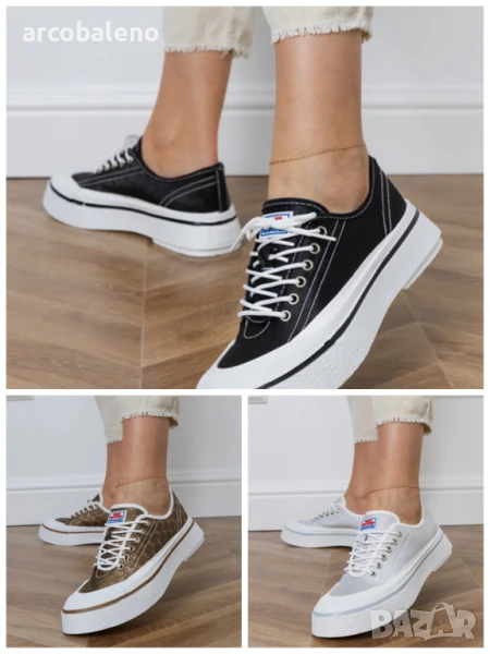 Дамски кецове на платформа Greta, 3цвята , снимка 1