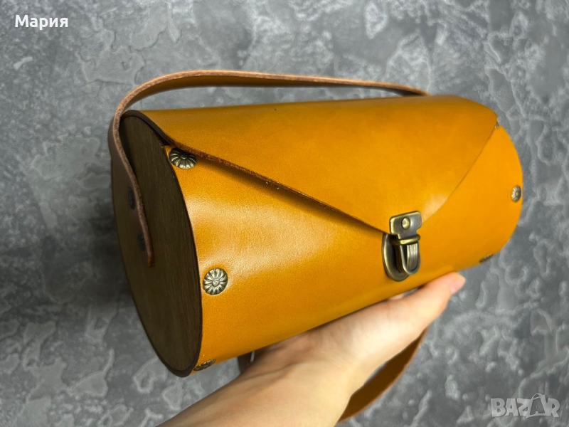 Чанта от естествена кожа, ръчно изделие, снимка 1
