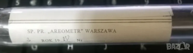 Ареометър 1.000 - 1.040 с термометър Warszawa, снимка 1