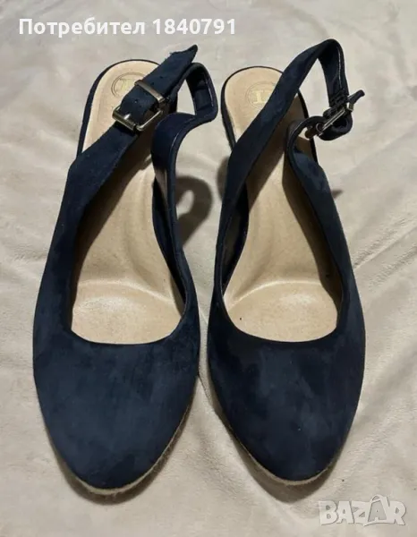 Сандали на платформа DUNE – тъмно сини, №40, снимка 1