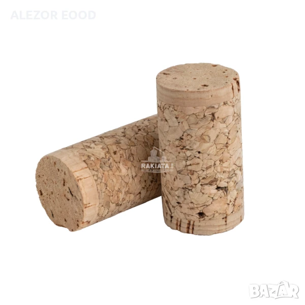 Коркови тапи 44 х 23,5 мм. с двоен диск от натурален корк, снимка 1