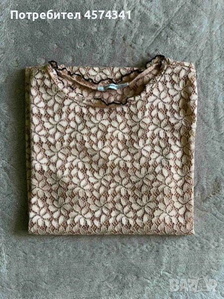 Елегантна блуза с къси ръкави ZARA, снимка 1