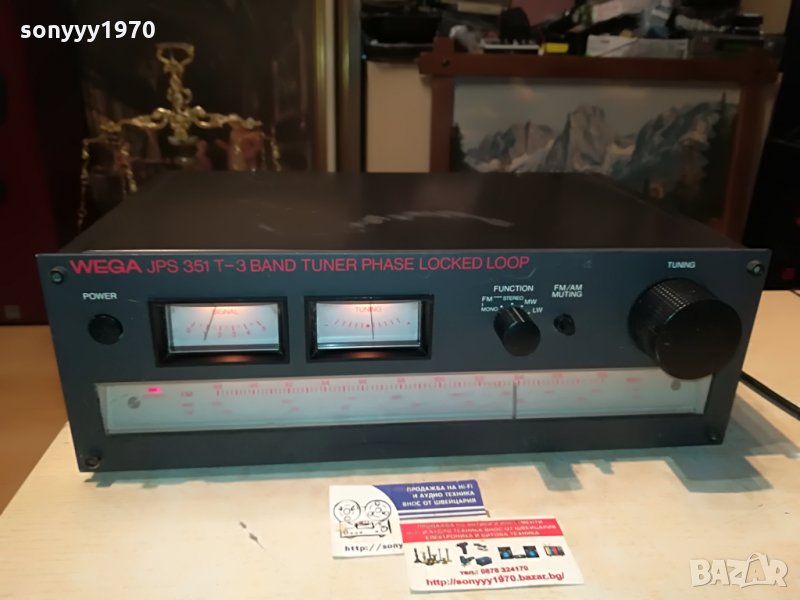 wega jps-351t stereo tuner-made in germany 1008212043, снимка 1