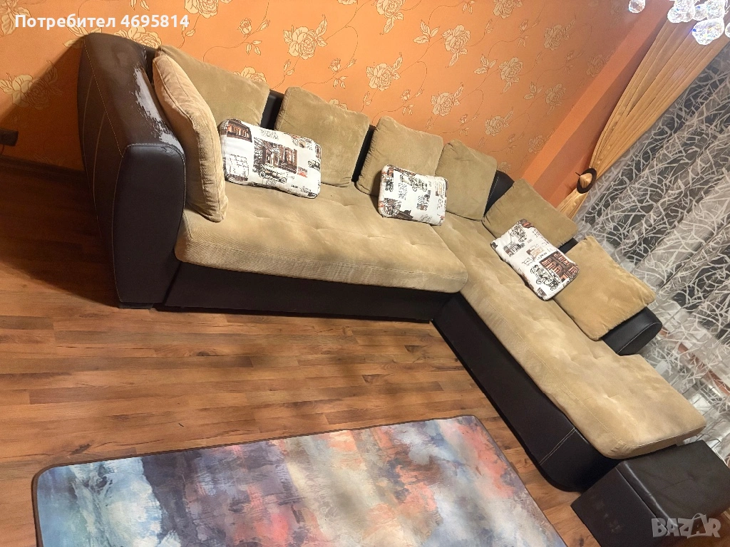Ъглов диван за хол, снимка 1