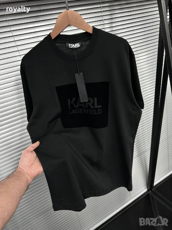 Karl Lagerfeld Черна Мъжка Тениска Нова, снимка 1