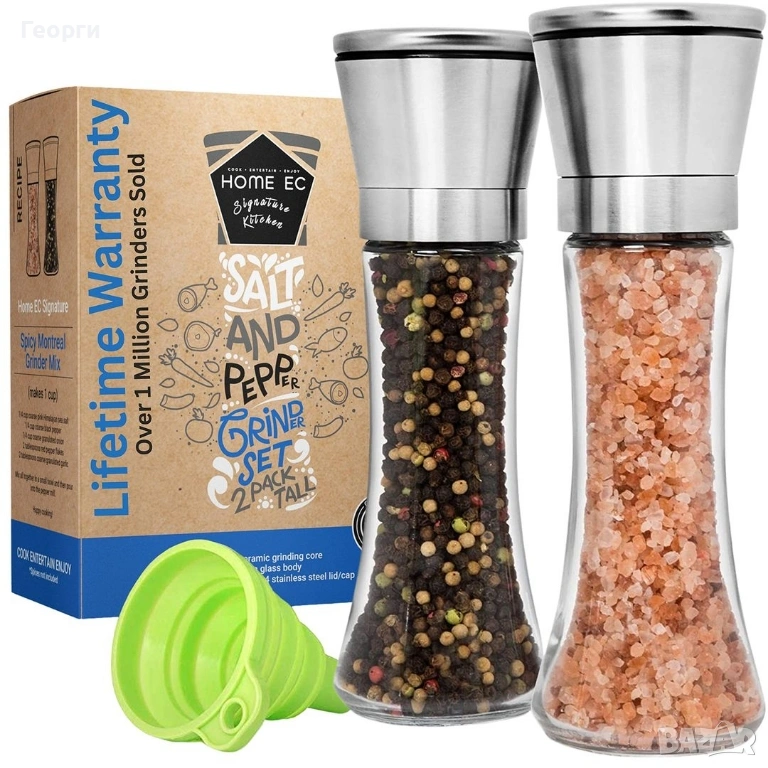 Комплект мелнички за сол и черен пипер, снимка 1
