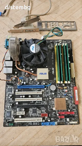 Дънна платка  ASUS P5B Deluxe с процесор  Intel Core2Duo E4600 и памет 3GB DDR2 , снимка 1