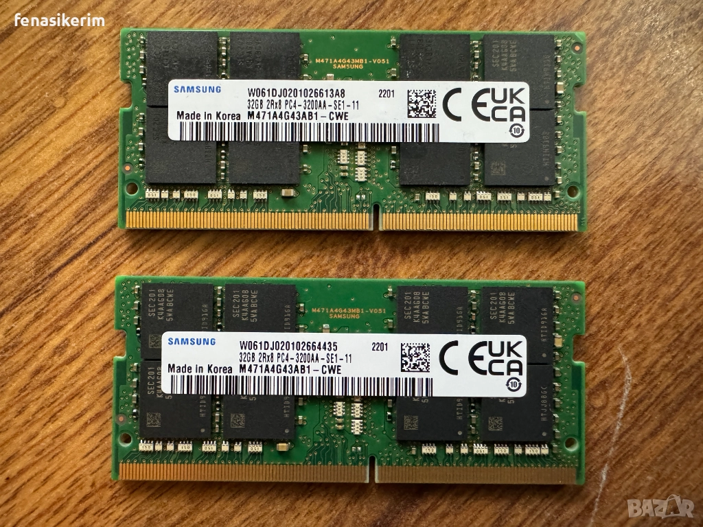 НОВА Samsung 32GB / 16GB 3200MHz PC4 SODIMM Ram памет за лаптоп, снимка 1