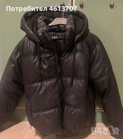 Zara черно зимно яке 