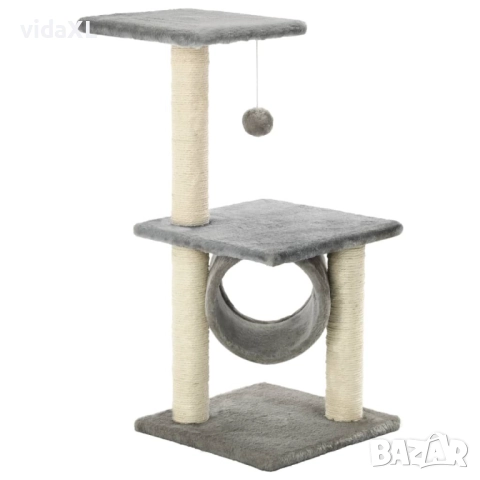 vidaXL Котешко дърво със сизалени стълбове, 65 см, сиво（SKU:170546）, снимка 1