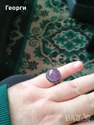 Пръстен с аметист, снимка 2 - Пръстени - 50099158