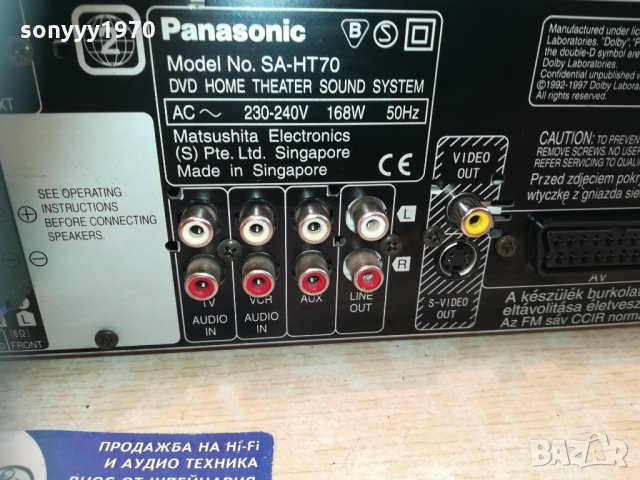 panasonic sa-ht70 5dvd receiver 3012201645, снимка 15 - Ресийвъри, усилватели, смесителни пултове - 31261075