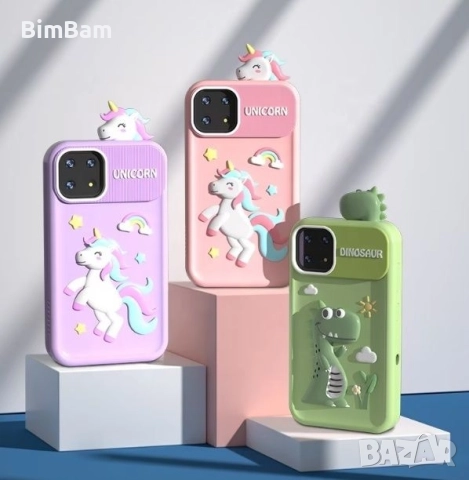 Детски смартфон с калъф еднорог / динозавър 2.8" / PROMO -50% - различни цветове, снимка 2 - Музикални играчки - 52115825