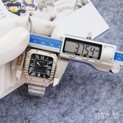 Мъжки часовник Cartier Santos de Cartier с автоматичен механизъм, снимка 6 - Мъжки - 40177942