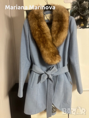 Кашмирено палто естествен косъм