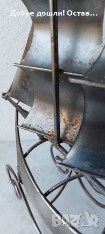 Стойка за бутилка с форма на кораб с платна, яхта, метална фигура - голяма от метал, снимка 16 - Други - 34721846