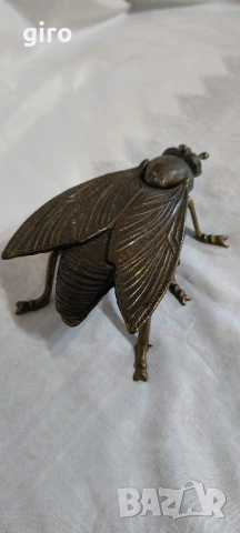 Голяма антикварна бронзова муха , снимка 12 - Антикварни и старинни предмети - 52535681