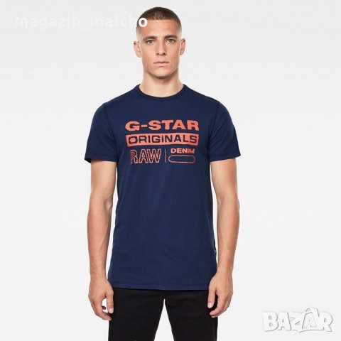 МЪЖКА ТЕНИСКА – G-STAR RAW WAVY LOGO ORIGINALS; размери: размери: L