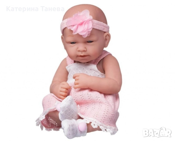 Кукла Junfa Pure Baby в розово 35см, снимка 2 - Кукли - 51528489