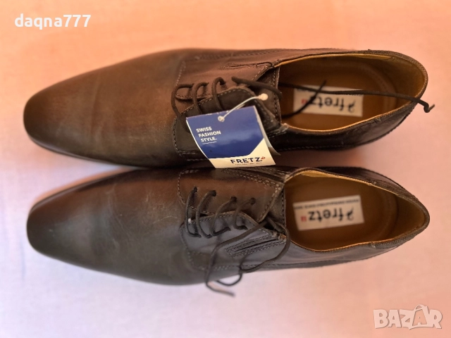 Страхотни ръчно изработени швейцарски обувки Fretz Man № 46, снимка 10 - Официални обувки - 51678561