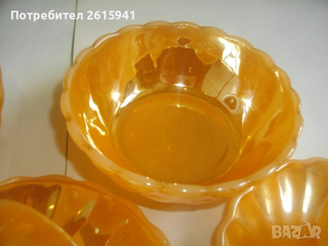 Vintage USA Archor Hocking-14 Части Нов Сервиз За Кафе-САЩ-Цвят Праскова/Сьомга, снимка 9 - Сервизи - 40031355