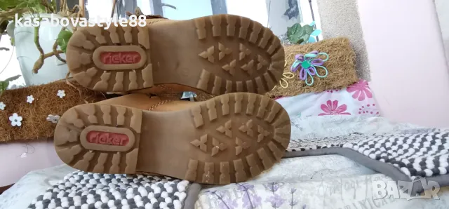 Ботуши Rieker 37 н. Естествена кожа, снимка 5 - Дамски ботуши - 48299610