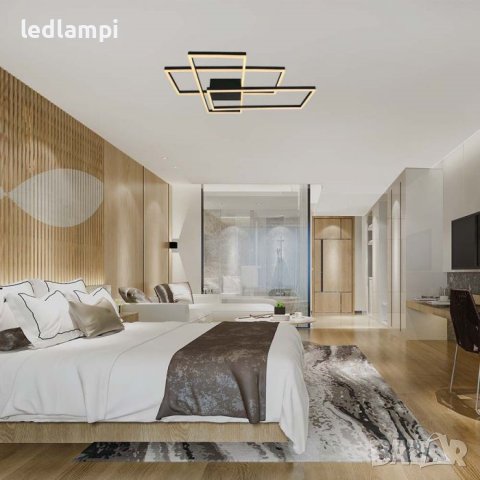 LED Плафониера 47W Черна Димиране Топло Бяла Светлина, снимка 6 - Лампи за таван - 42507196