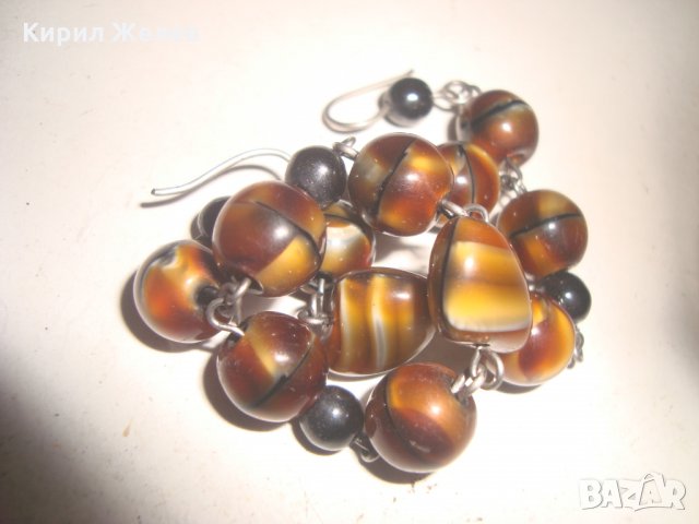 ВИНТИДЖ ОБЕЦИ от СКЪПОЦЕНЕН ЯСПИС 16558, снимка 5 - Обеци - 30719719