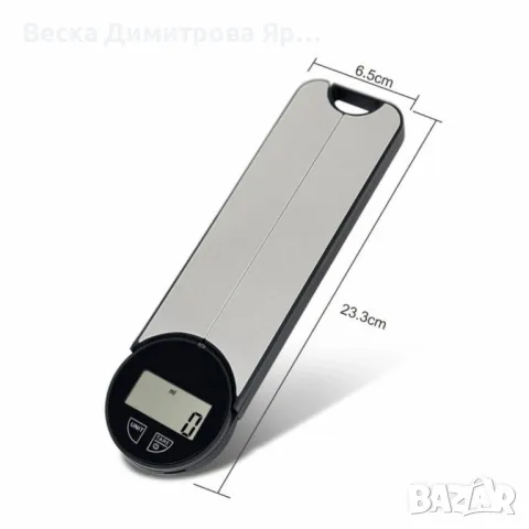 Кухненска везна сгъваема Rosberg, 5 кг., батерия CR2032 LCD екран, S/s, снимка 5 - Други - 50212608