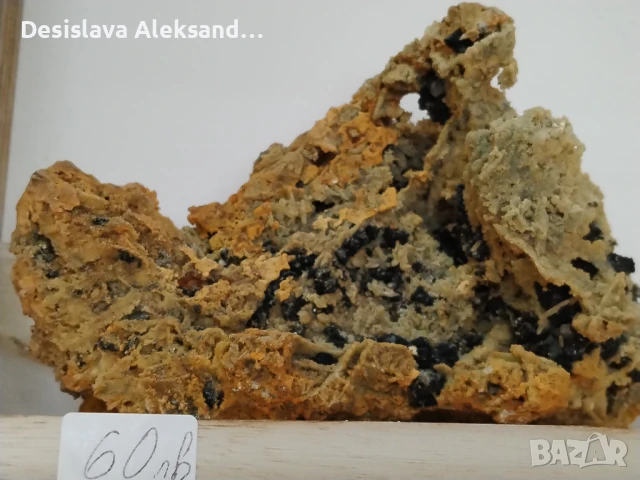 Пседоморфоза на калцит с кварц и сфалерит , снимка 2 - Колекции - 50818172