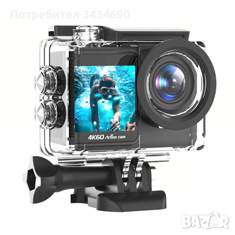 Екшън камера C36 – 4K/60fps с WIFI водоустойчива до 30 метра /SPK065/, снимка 8 - Камери - 44513386