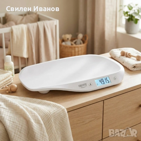 Бебешка електронна везна Camry – Прецизно измерване до 20 кг с HOLD функция и LCD дисплей, снимка 3 - Други - 54349999