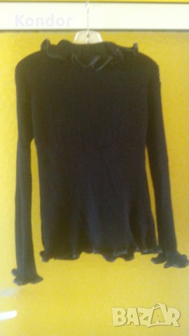 Дамска вълнена черна блуза Oz Akko, снимка 2 - Блузи с дълъг ръкав и пуловери - 29479298