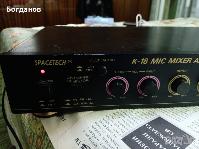 УСИЛВАТЕЛ С МИКСЕР SPACETECH K-18 MIC MIXER AMPLIFIER, снимка 2 - Ресийвъри, усилватели, смесителни пултове - 42790157