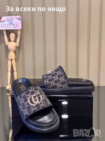 Gucci Дамски Черни Чехли Гучи Код E327, снимка 2 - Чехли - 50416878