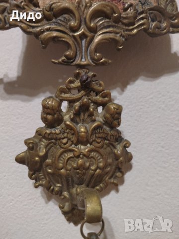 Флорален гоблен с месингов обков., снимка 5 - Гоблени - 42841892