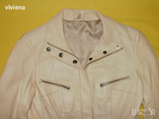 b.young ново дамско естествена кожа пудра 38, снимка 2 - Якета - 49235414