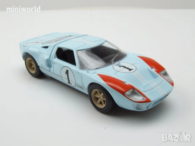 Ford GT40 n.1 1966 - мащаб 1:43 на Norev моделът е нов в кутия, снимка 7 - Колекции - 54330733